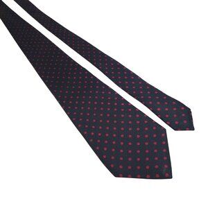 Vintage Hilditch Key Sax Fifth Polka Dot Silk Men Necktie Missing Keeper Loop